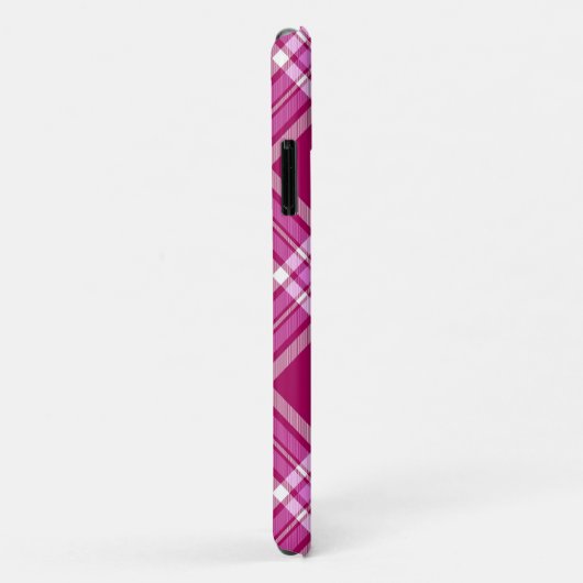 Rosa und Weiß Kariert Case-Mate iPhone Hülle (Hinten/Rechts)