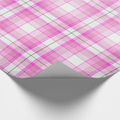 rosa und weiß Kariert Geschenkpapier (Ecke)