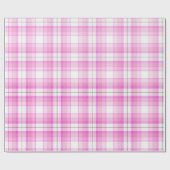 rosa und weiß Kariert Geschenkpapier (Flach)