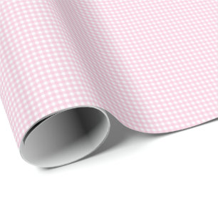 Rosa und weiß kariert geschenkpapier