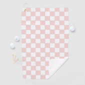 Rosa und Weiß kariert Golfhandtuch (Insitu)