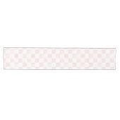 Rosa und Weiß kariert im Schachbrettmuster Mittelgroßer Tischläufer (Horizontal)