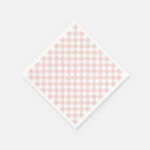 Rosa und Weiß kariert Serviette (Ecke)
