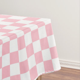 Rosa und weiß karierter Karo Tischdecke