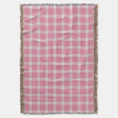 Rosa und Weiß kariertes Muster Decke (Vorderseite Vertikal)
