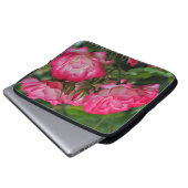 Rosa und Weiß Laptopschutzhülle (Vorne Knopf)