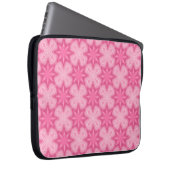 Rosa und Weiß Laptopschutzhülle (Vorne Rechts)