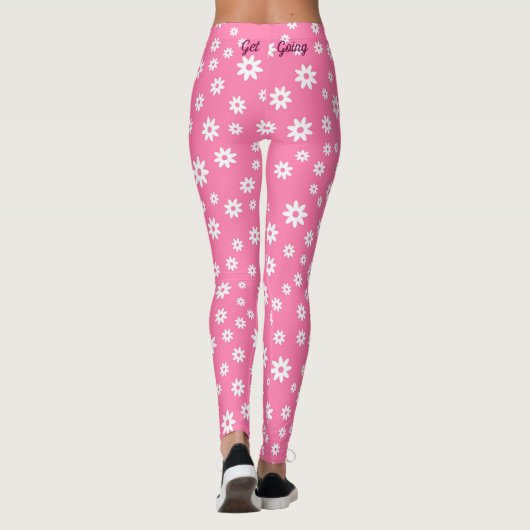 Rosa und Weiß Leggings (Rückseite)