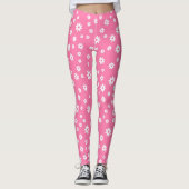 Rosa und Weiß Leggings (Vorderseite)