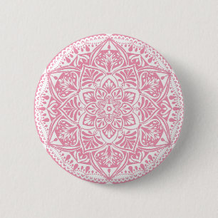 Rosa und Weiß Mandala - Loergano in Jasmine Button