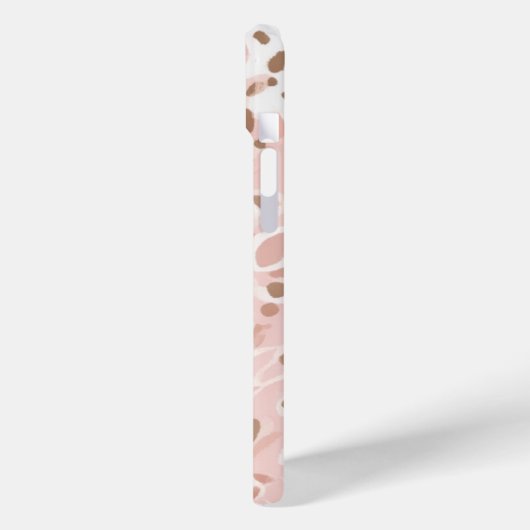 Rosa und Weiß mit braunen Akzenten Case-Mate iPhone Hülle (Rückseite / Links)