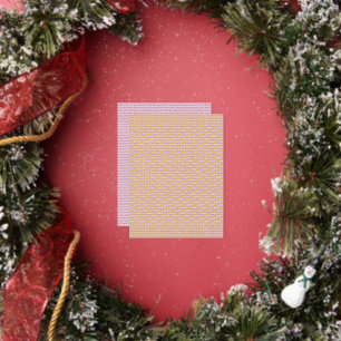 rosa und weiß mit gewellten Linien Folien Feiertagspostkarte