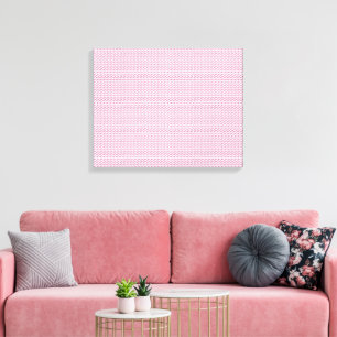 rosa und weiß mit gewellten Linien Leinwanddruck