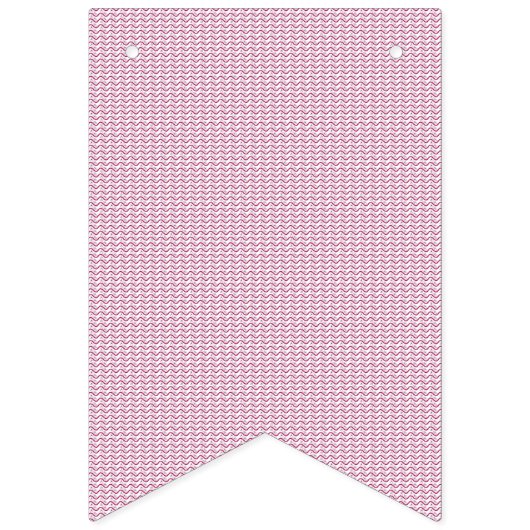 rosa und weiß mit gewellten Linien Wimpelkette (Erste Fahne)