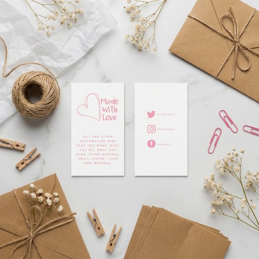 Rosa und weiß, mit Liebe, soziale Verbindungen Begleitkarte