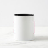 Rosa und weiß mit Monogramm Tasse (Zentrum)