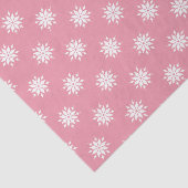 Rosa und weiß mit Schneeflocken Seidenpapier (Ausschnitt)