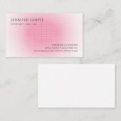 Rosa und Weiß Moderne moderne, einfache Vorlage Visitenkarte (Vorne/Hinten)