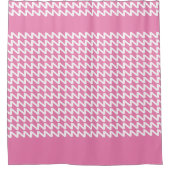 Rosa und weiß Moderne Sharp Waves Duschvorhang (Vorderseite)