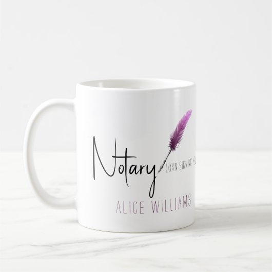 Rosa und Weiß Modernes Minimalistisches, einfaches Kaffeetasse (Links)