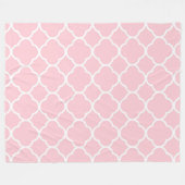 Rosa und Weiß Muster Fleecedecke (Vorderseite (Horizontal))