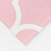 Rosa und Weiß Muster Fleecedecke (Ecke)