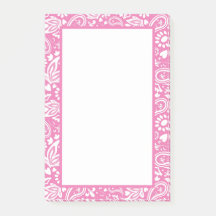 Rosa und Weiß Paisley Gemustert Hübsch