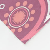 Rosa und Weiß Paisley Print Fleece Blanken (Ecke)