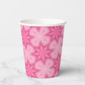 Rosa und Weiß Pappbecher (Rückseite)