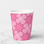 Rosa und Weiß Pappbecher (Vorderseite)