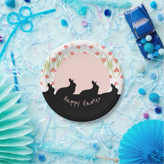 Rosa und Weiß Pappteller (Party)