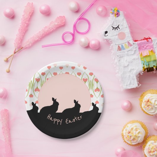 Rosa und Weiß Pappteller (Party)