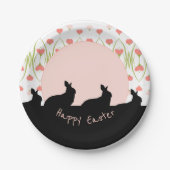 Rosa und Weiß Pappteller (Vorderseite)