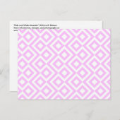 Rosa und Weiß Postkarte (Vorne/Hinten)