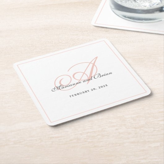 Rosa und Weiß Rechteckiger Pappuntersetzer (angewinkelt)