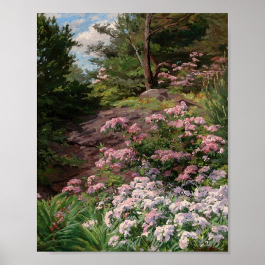Rosa und Weiß Rhododendron | Thomas Allen, Jr. Poster (Vorne)