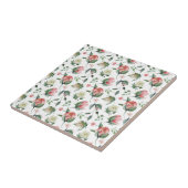 Rosa und Weiß Rosen Nahtlose Keramik Tile Fliese (Seite)