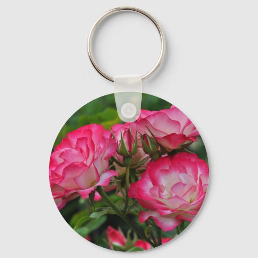 Rosa und Weiß Schlüsselanhänger (Vorderseite)