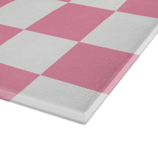 Rosa und Weiß Schneidebrett (Ecke)