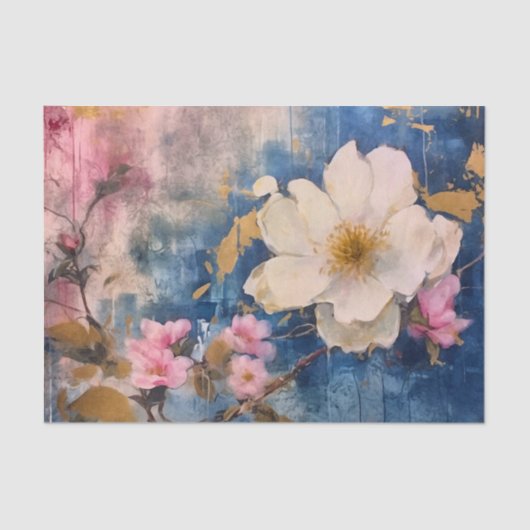 Rosa und Weiß Seidenpapier (Vorderseite)