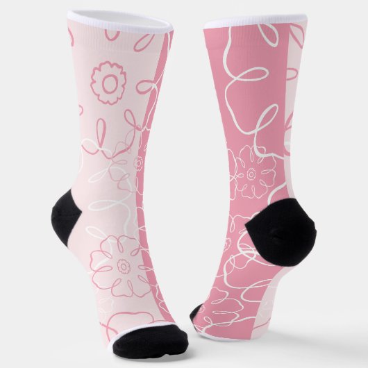 Rosa und Weiß Socken (Gewinkelt)