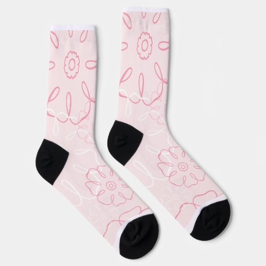 Rosa und Weiß Socken (Rechts)