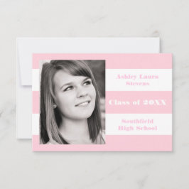 Rosa und Weiß Streifen - Ankündigung am 3x5-Abschl