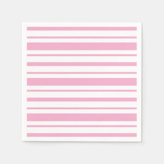 Rosa und Weiß Streifenmuster Serviette