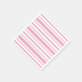Rosa und Weiß Streifenmuster Serviette (Ecke)
