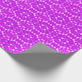 Rosa und Weiß Symmetrische Zeichen Geschenkpapier (Ecke)