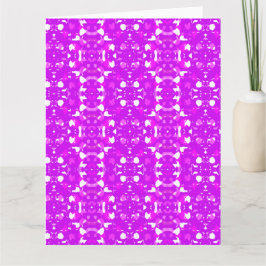 Rosa und Weiß Symmetrische Zeichen Karte