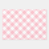 Rosa und Weiß Unterschiedliche Größen Diagonal Gin Geschenkpapier Set (Vorderseite)