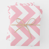 Rosa und Weiß Unterschiedliche Größen Vertikal Zic Geschenkpapier Set (Beispiel)