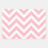 Rosa und Weiß Unterschiedliche Größen Zickzack Geschenkpapier Set (Vorderseite)